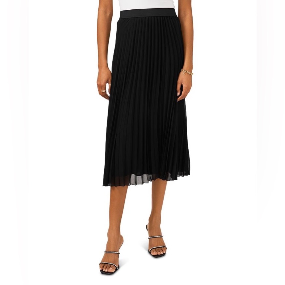 Vince Camuto Pleated Women’s Black Midi Skirt- Various Sizes